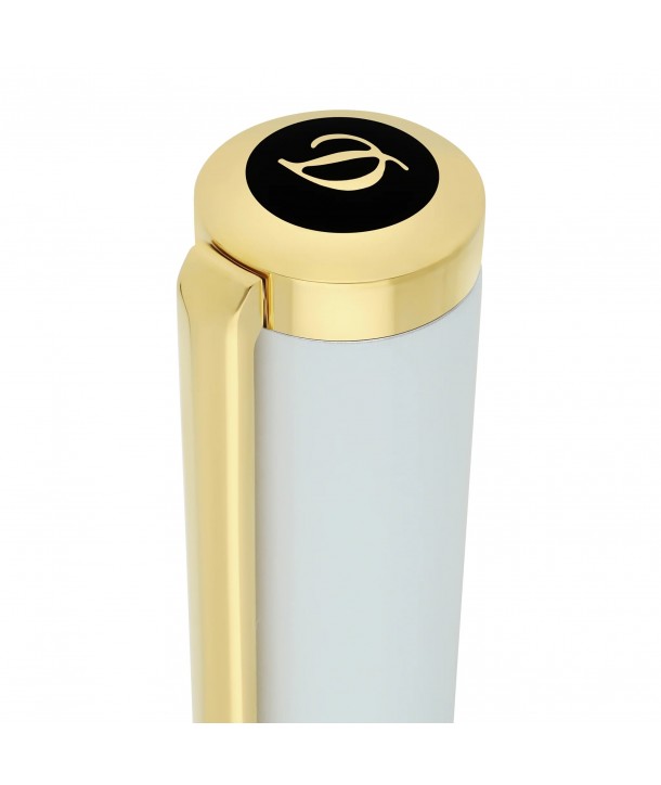 Stylo Dupont Laque Blanc/Or 465223G