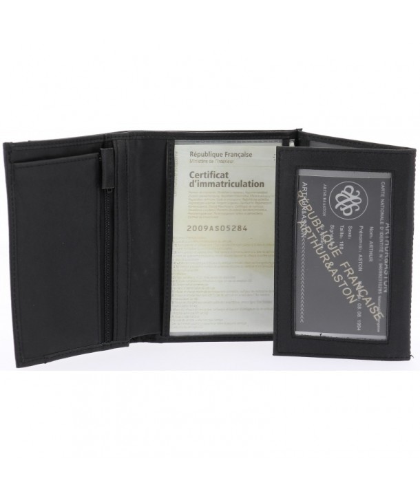 Portefeuille cuir 3 volets