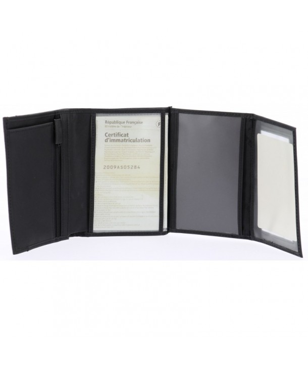 Portefeuille cuir 3 volets